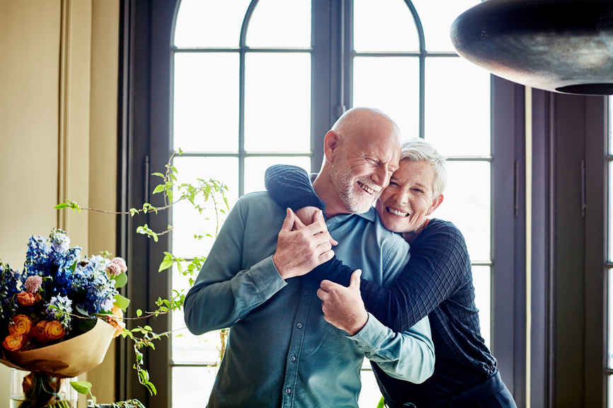 senior couple enjoying aging in place